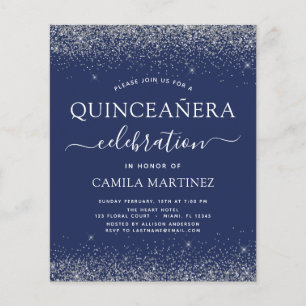 Budget Quinceanera Marine Blue Silver Parties scin
