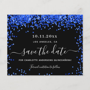 Budget Quinceanera noir bleu royal enregistrer la 
