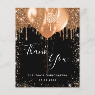 Budget Quinceanera noir or glitter merci