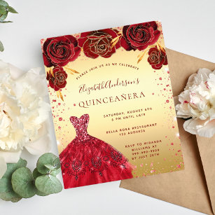 Budget Quinceanera or rouge parties scintillant ro