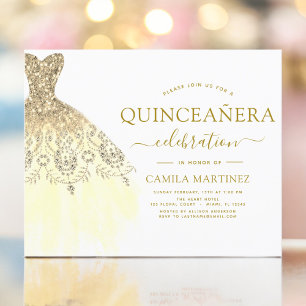 Budget Quinceanera Parties scintillant blanche et