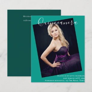 BUDGET Quinceanera PHOTO Invitation Faire-part