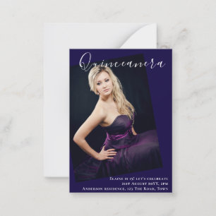 BUDGET Quinceanera PHOTO Invitation Faire-part