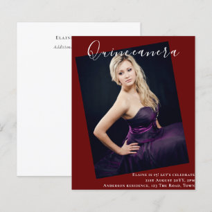 BUDGET Quinceanera PHOTO Invitation Faire-part