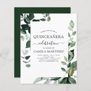 Budget Quinceanera Printemps Botanique Verdure