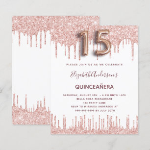 Budget Quinceanera rose or parties scintillant gou