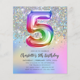 Budget Rainbow Parties scintillant Foil Balloon 5e