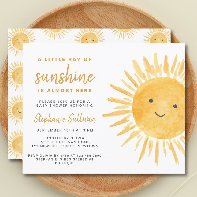 Budget Ray Of Sunshine Baby shower Invitation (Créateur téléchargé)