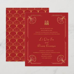 Budget Red & Gold Double Bonheur Mariage chinois