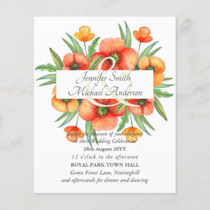 Budget Red Poppy Poppies Mariage Ampersand