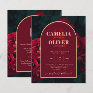 BUDGET Red Roses ForêtVert Mariage d'hiver INVITAT