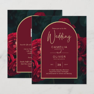 BUDGET Red Roses ForêtVert Mariage d'hiver INVITAT