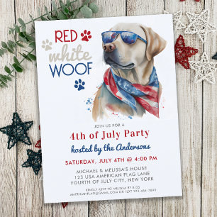 Budget Red White Wog Patriotic Chien 4 juillet