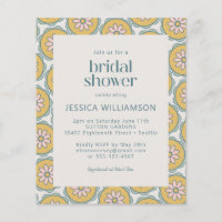 Budget Retro Boho Floral Pastel Fête des mariées