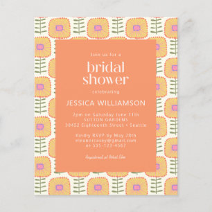 Budget Retro Jaune Orange Fête des mariées Fleur