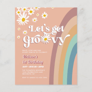 Budget Retro Super Daisy Rainbow Anniversaire