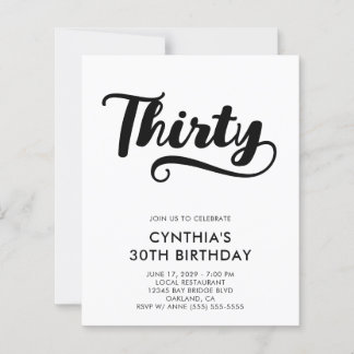 Budget Retro Swash Bold Script 30e Anniversaire