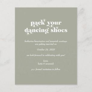 Budget Retro Typographie Sage vert Enregistrer la 