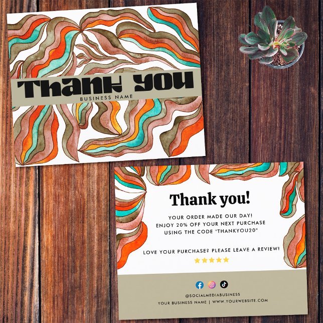 Budget Retro Typographie Soutien Petites entrepris (Front and Back)