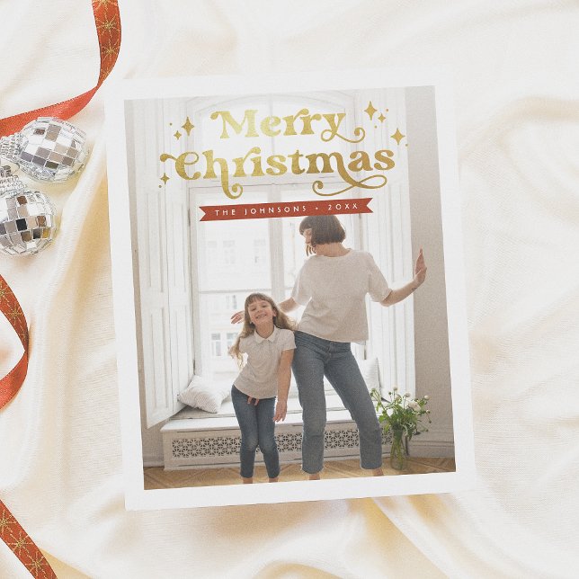 Budget Retro Typographie Super Noël Photo (Créateur téléchargé)