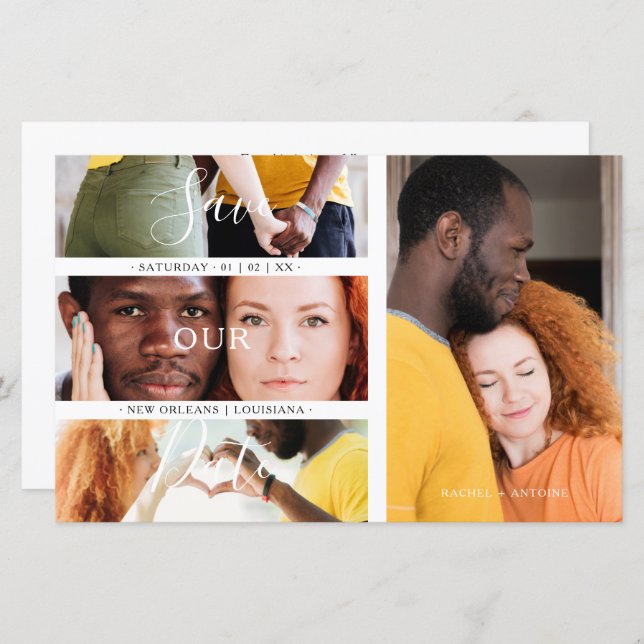 Budget Romantique 4 Mariage engagé Photos Collage (Devant / Derrière)