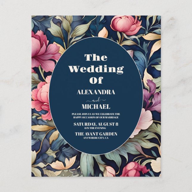 Budget Romantique Fleurs Roses Douces Mariage (Devant)