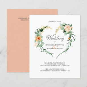 BUDGET Romantique Floral Heart Mariage de couronne