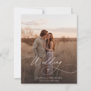 Budget Romantique Script Boho Mariage Photo Invita