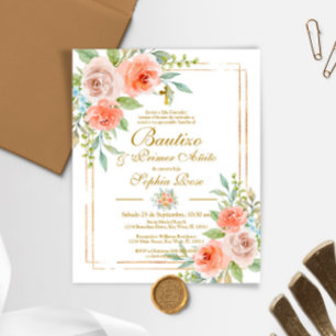 Budget Rosas para Bautizo & Primer Añito Invitatio