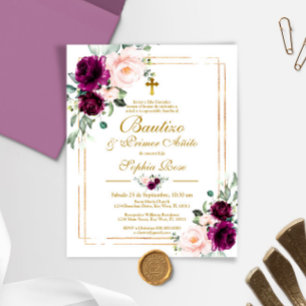 Budget Rosas para Bautizo & Primer Añito Invitatio