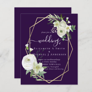 BUDGET Rose blanche verte Mariage or