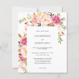 Budget Rose Blush Floral Blanc 2 Mariage