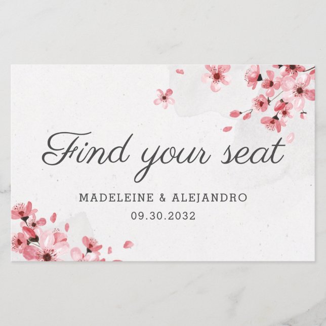 Budget rose cerisier fleurit trouver votre siège (Devant)