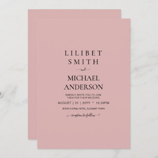 BUDGET Rose clair Dusté rose Mariage monochrome