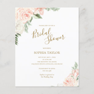 Budget Rose Floral Budget Nuptiale Douche Invitati