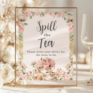 Budget Rose Floral High Tea Party déverser le thé