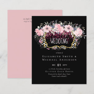 Budget Rose Floral Moderne Fête des mariées fille