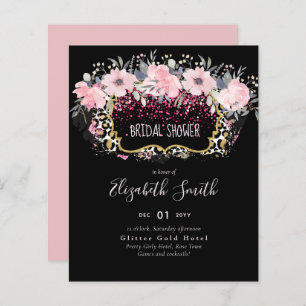 Budget Rose Floral Moderne Fête des mariées fille