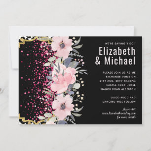 Budget Rose Floral Moderne Fête des mariées fille