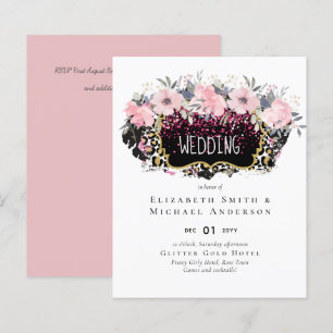 Budget Rose Floral Moderne Fête des mariées fille