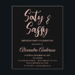 Budget Rose Gold Foil 60 Soixante Sassy Anniversai<br><div class="desc">Budget Pink Faux Rose Gold Foil 60 Soixante et Sassy Anniversaire Invitation. Le Gold Foil Rose et Black 60 et Sassy Birthday Party Invitation est parfait pour une Soixantième Anniversaire moderne.</div>