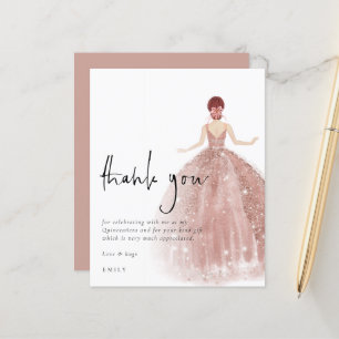 Budget Rose Gold Gown Auburn Quinceañera Merci