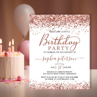 Budget Rose Gold N'importe quel âge blanc Annivers