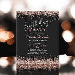 Budget Rose Gold Noir N'importe quel âge 30e anniv<br><div class="desc">Célébrez en style avec le Rose Budget Gold Black Any Age Invitation de 30e anniversaire. Doté d'une parties scintillant en or rose glamour et d'un audacieux arrière - plan noir, cette invitation élégante et abordable est parfaite pour marquer votre anniversaire avec élégance. Idéal pour une célébration chic et élégante sans...</div>