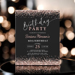 Budget Rose Gold Noir N'importe quel âge 60e anniv<br><div class="desc">Célébrez un 60e anniversaire mémorable avec le Rose Budget Gold Black Any Age 60e Anniversaire Invitation! Cet élégant design allie parties scintillant dorée rose chatoyante et tons noirs classiques, créant un look sophistiqué et intemporel. Parfait pour un 60ème anniversaire ou une étape importante, cette invitation économique assure une célébration élégante...</div>