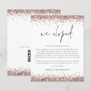 Budget Rose Gold Pailleté Code QR Script Nous nous