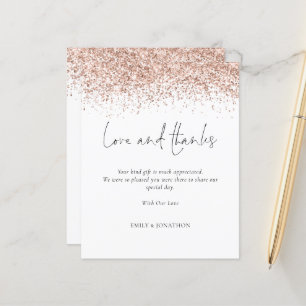 Budget Rose Gold Parties scintillant Amour et Merc