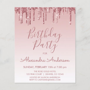 Budget Rose Gold Parties scintillant N'importe que