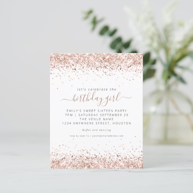 Budget Rose Gold Parties scintillant Sweet 16 Part (Debout devant)