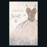 Budget Rose Gold Robe Sweet 16 Invitation<br><div class="desc">Budget Blush Gold Rose Or Argent Robe étincelante Sweet 16 Anniversaire Invitation</div>